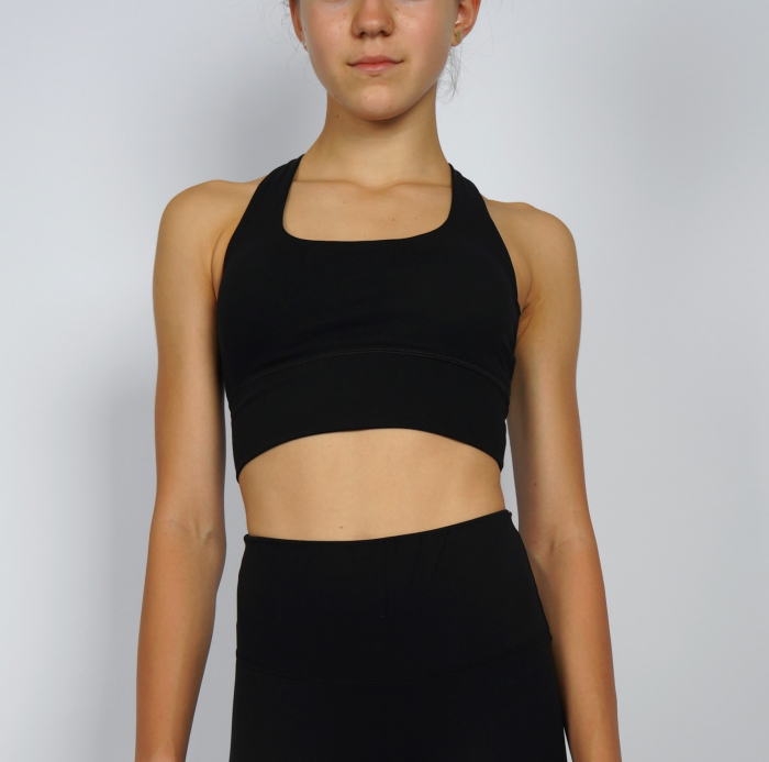 Set Colanți și Bustieră Cozy culoare negru, , Țesătură Moale și Elastică, Talie Înaltă, Suport Ridicat, Confort Maxim [3]