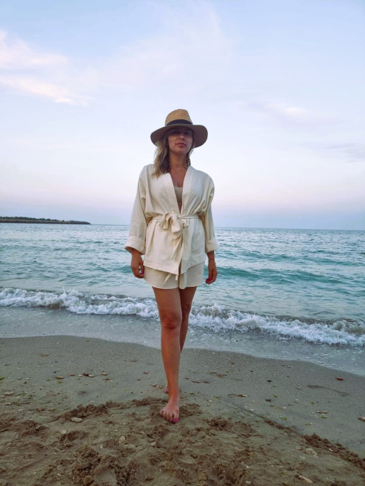 Set pânză topită crem [3]