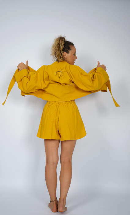 Set pânză topita galben muștar [9]