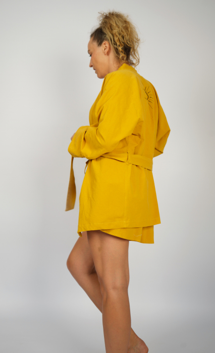 Set pânză topita galben muștar [8]