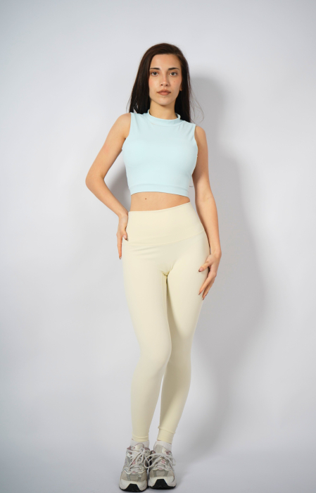 Top Lotus cu spate în X și fundiță bleu [3]