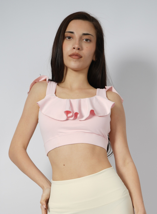 Top yoga flow cu volane roz [2]