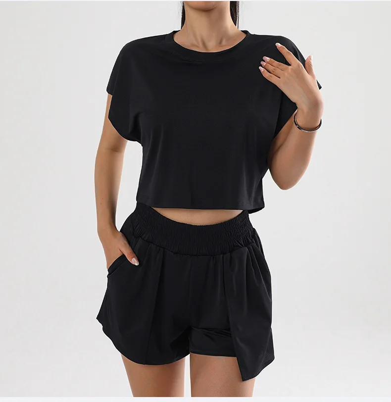 Tricou cropp top negru [1]