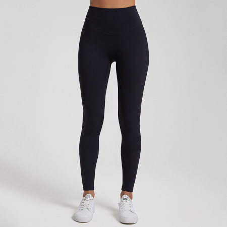 Sport - Colanti fitness negru, material premium compresiv, lungime 8/8 , Talie Înaltă, Fără Cusături pe Mijloc