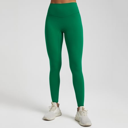 Colanti/Leggings - Colanti fitness verde crud, lungime 8/8, Talie Înaltă Fără Cusături pe Mijloc