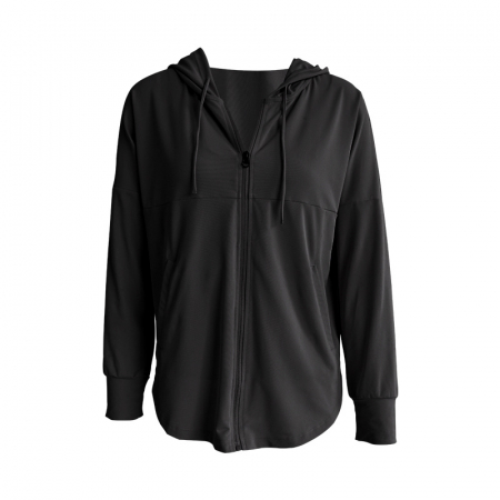 Tricou oversized - Hanorac usor cu fermoar