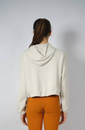 Treninguri - Hanorac silky touch cu fermoar ivoar