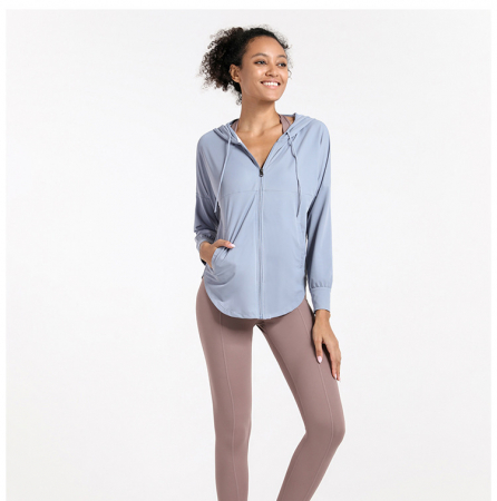 Bluze sport - Hanorac usor cu fermoar