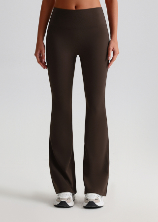 Colanti Sport & Yoga - Pantaloni evazati cozy maro