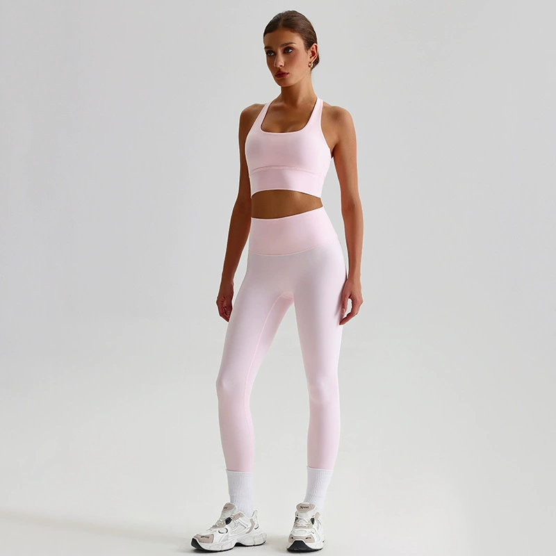 Cozy - Set cozy colanti si bustiera roz deschis