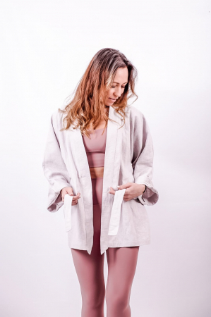 Set Colanți și Bustieră Sport Cozy pentru Femei, Roz Mocha Talie Înaltă, Fără Cusături pe Mijloc, Țesătură Moale și Elastică, Ideal pentru Yoga și Pilates, Suport și Confort Maxim [5]
