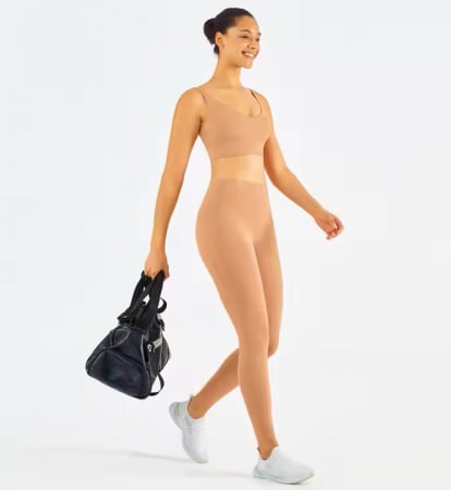 Moale la atingere - Set yoga moale la atingere maro deschis