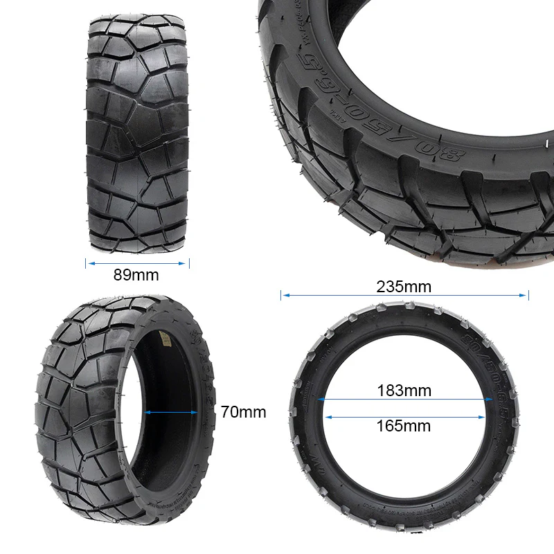 Anvelopă/Cauciuc Tubeless 80/50-6.5 pentru Trotinetă Electrică Ausom DT2 Pro – Cauciuc Fără Cameră [3]