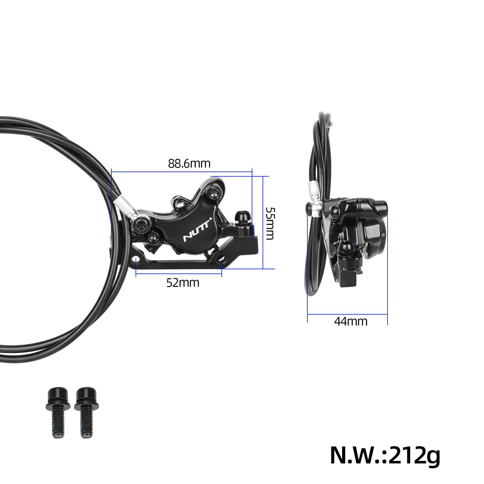Etrier fata frana hidraulica NUTT trotineta electrica Kukirin G2 Master [4]