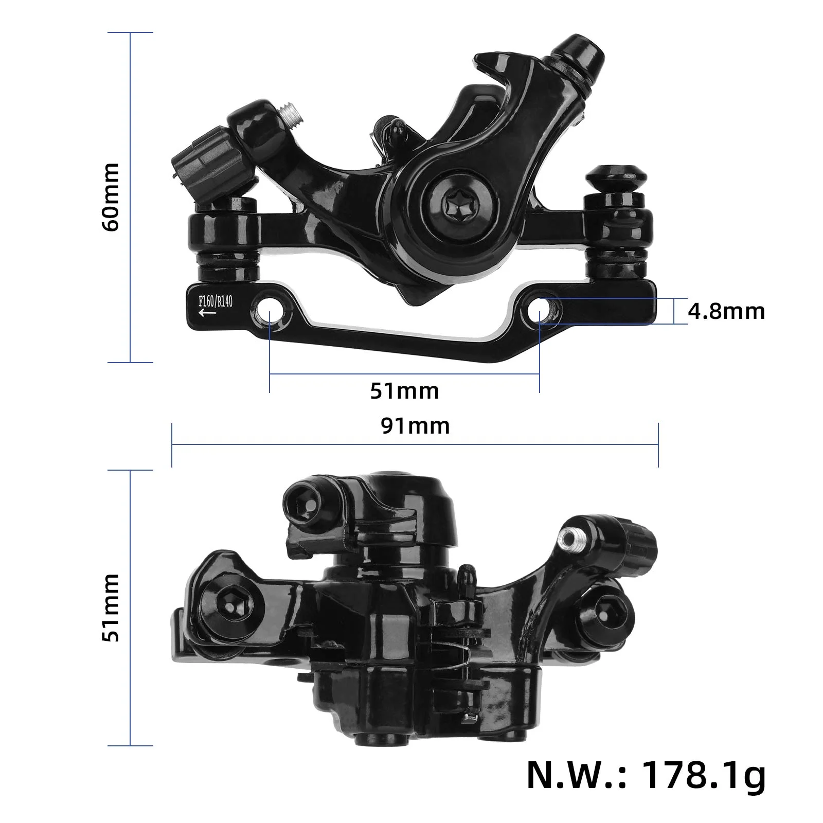 Etrier Frana Fata Original KuKirin C1 Pro – Sistem Franare Mecanic / Hidraulic [4]