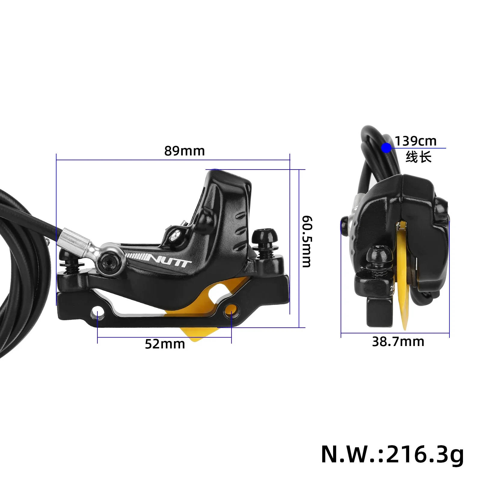 Kit Frana Hidraulica NUTT 4 Pistoane KuKirin G2 G3 G4 [3]