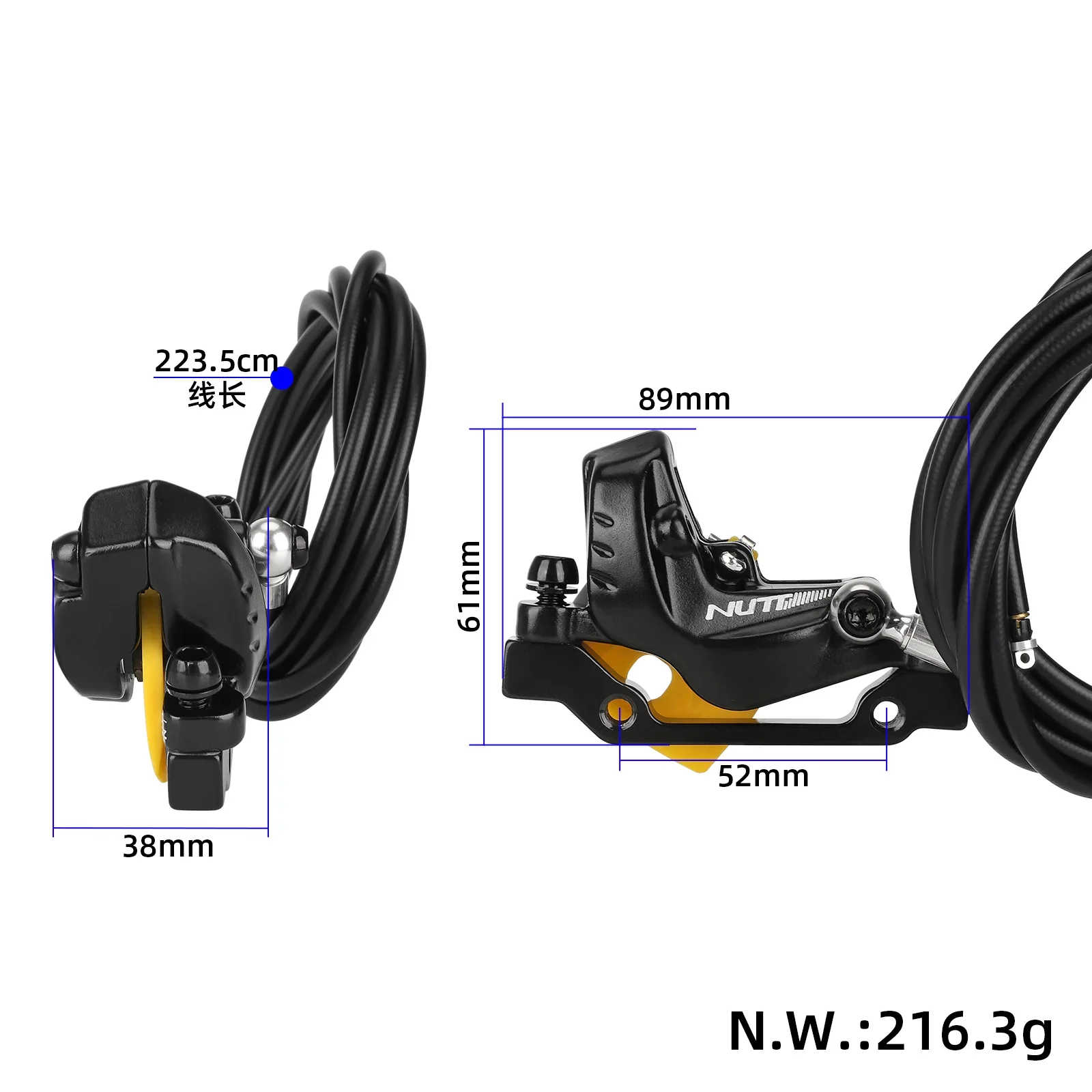 Kit Frana Hidraulica NUTT 4 Pistoane KuKirin G2 G3 G4 [5]