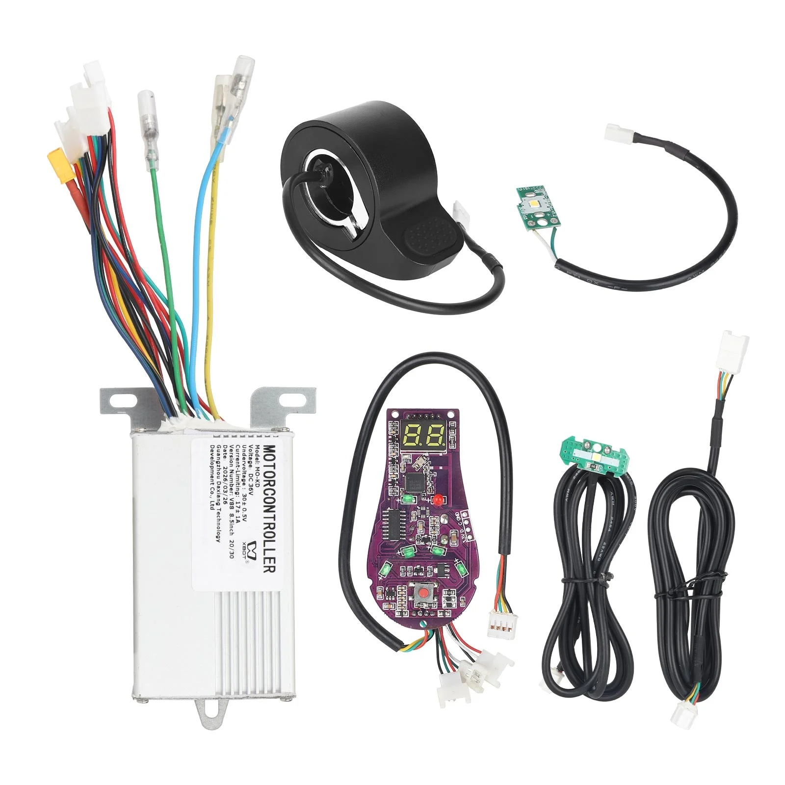 Kit Conversie / Reparație Trotinetă Electrică 36V 17A – Set Complet 6 Piese (Controller, Display, Accelerație, Cablaj, Far/Stop) [0]