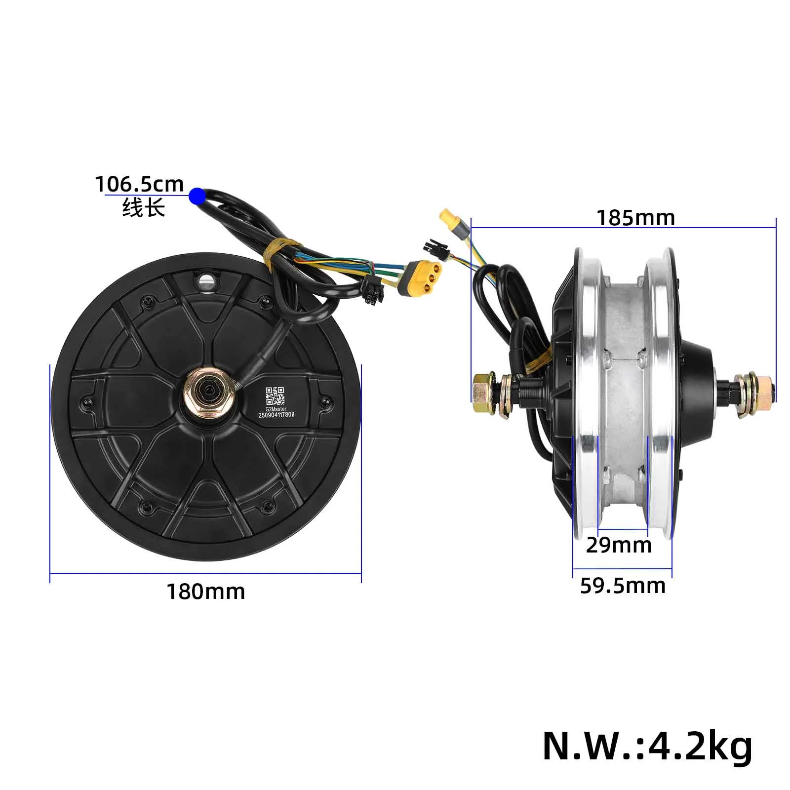 Motor Față 52V pentru Trotinetă Electrică KuKirin G2 Master V6 – Fără Anvelopă / Cauciuc [1]