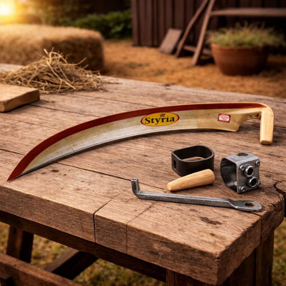 Bridă pentru Coasă cu 2 Șuruburi și Cheie pentru Fixare [2]