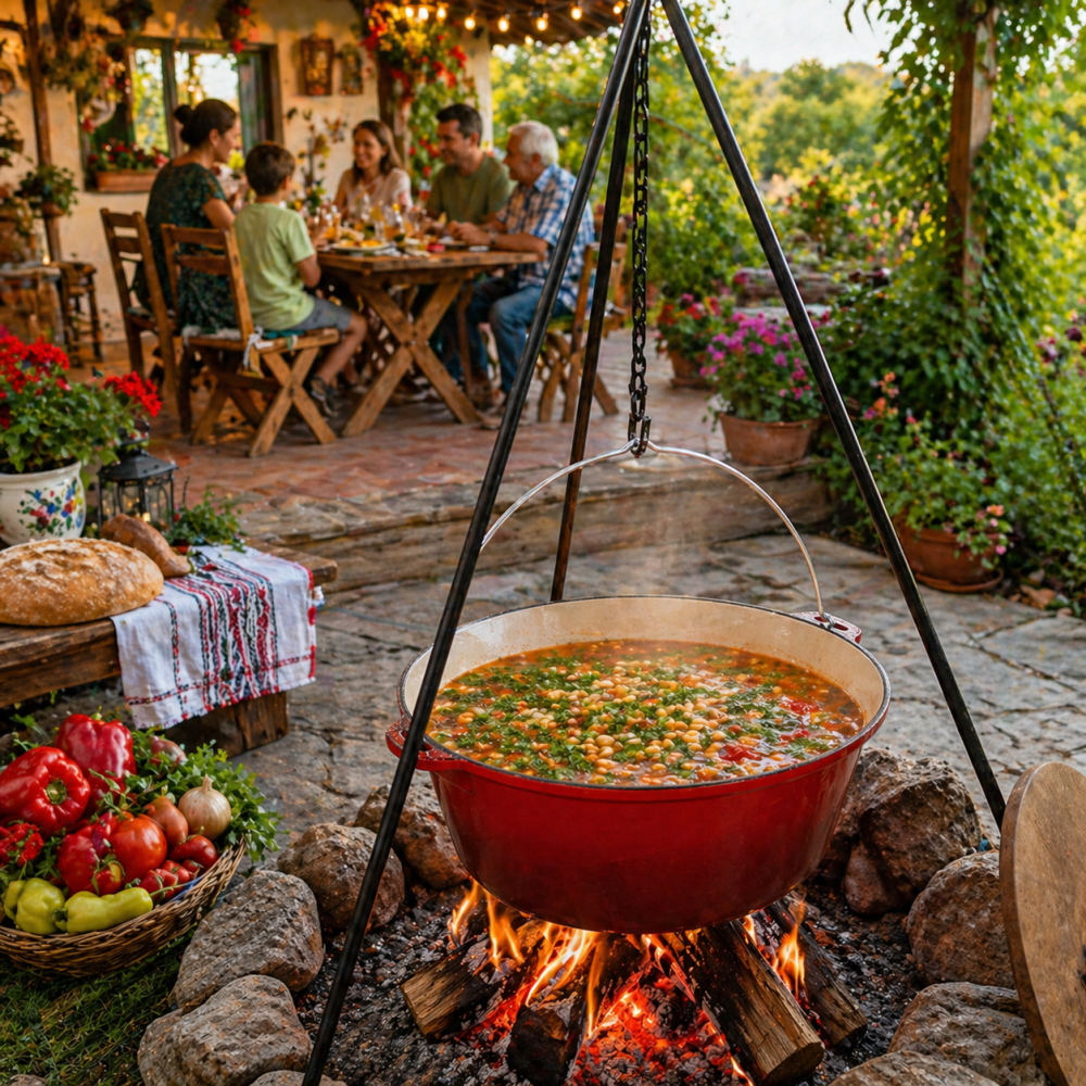 Ceaun Fontă Emailată – 7.2 L – Ø 32 cm – Culoare Roșie [4]