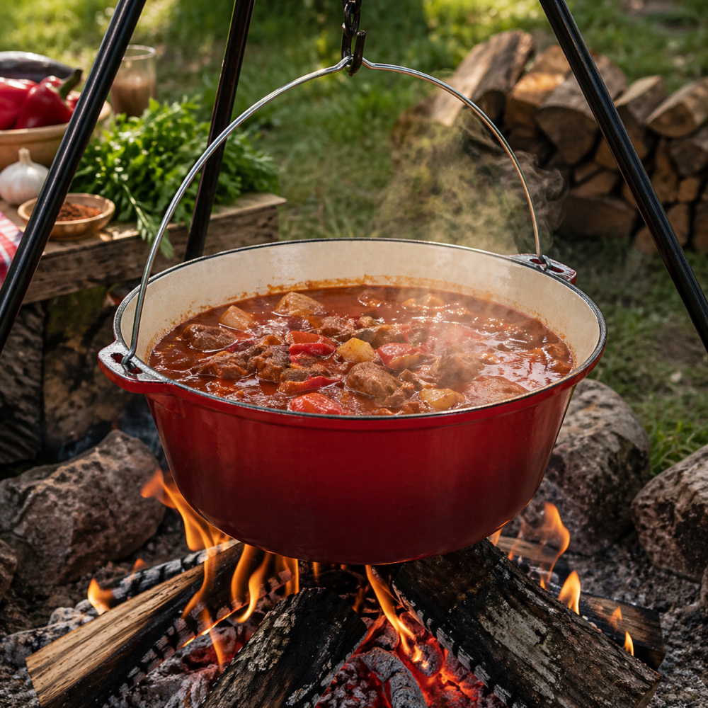 Ceaun Fontă Emailată – 7.2 L – Ø 32 cm – Culoare Roșie [3]