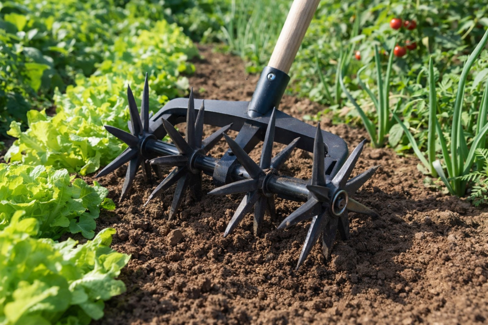 Cultivator manual 310x230 mm cu 6 cuțite pentru grădină [2]