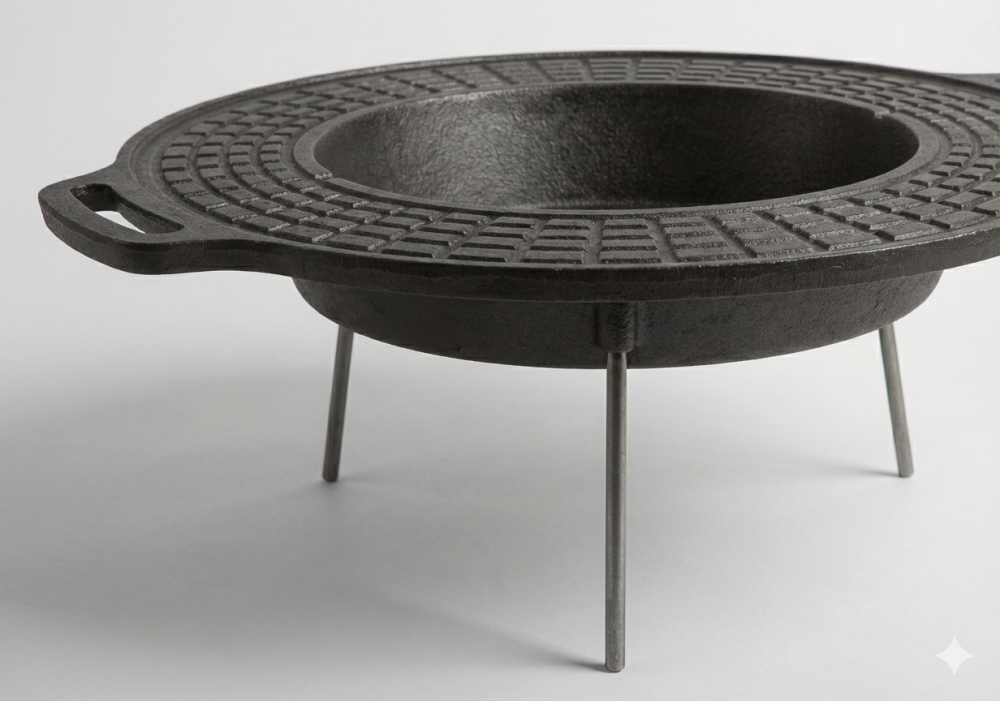 Disc Fontă cu Loc de Prăjire pentru Gătit în Aer Liber [3]