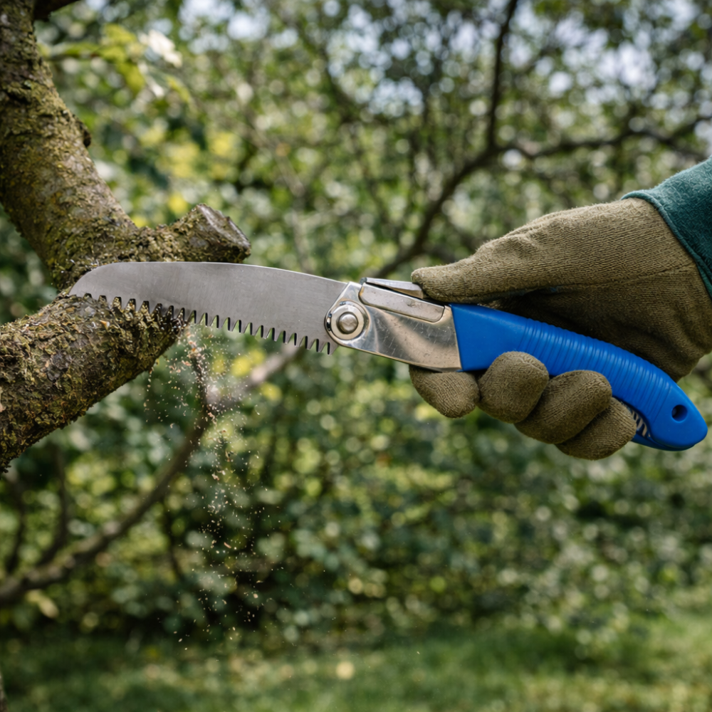 Fierăstrău Tip Briceag cu Coada din Plastic 250 mm – Pentru Ramuri la Înălțime [2]