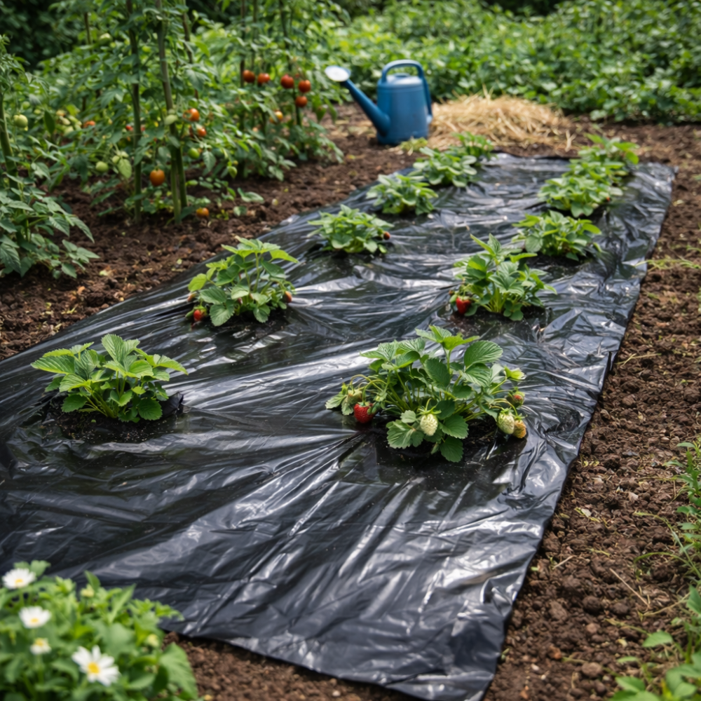 Folie Antiburuieni Black Cover 1,2 x 10 m 0,02 mm pentru Protecția Solului [2]