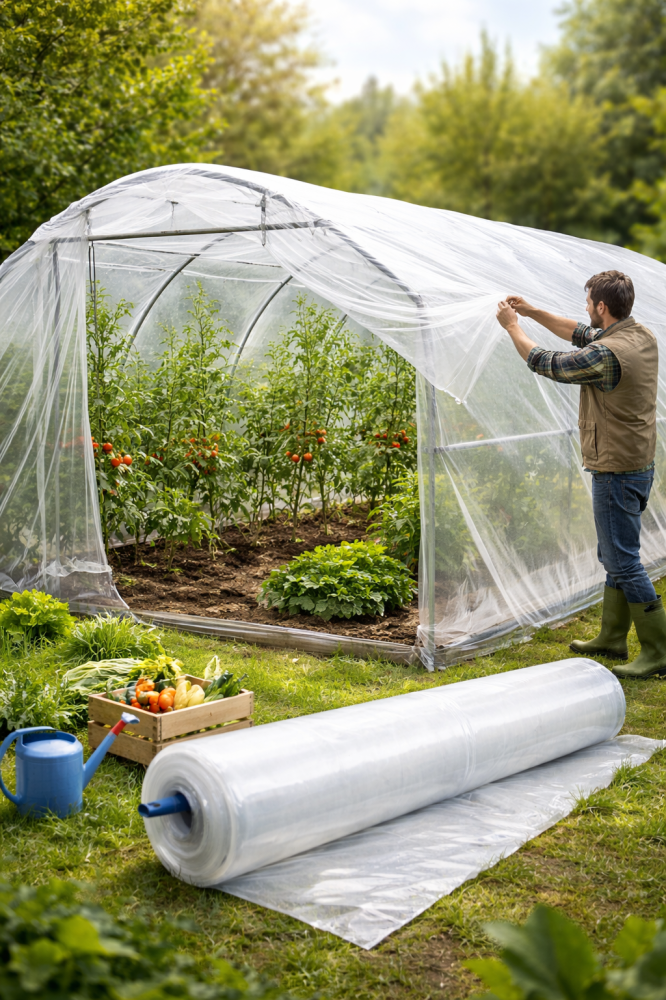 Folie Seră Natur 4,2 m x 0,14 mm pentru Protecția Culturilor [2]