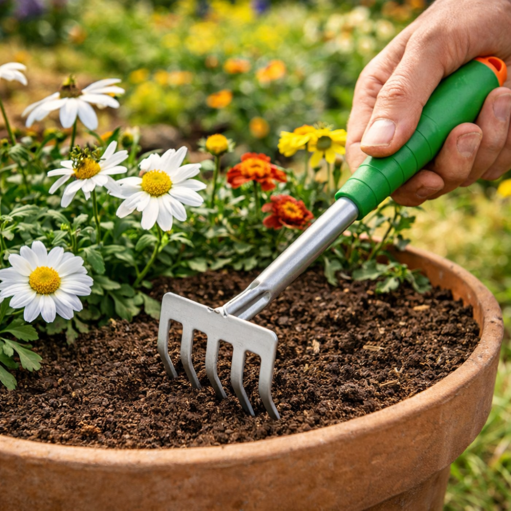 Greblă Grădinărit 8,5 cm din Metal și Plastic [2]