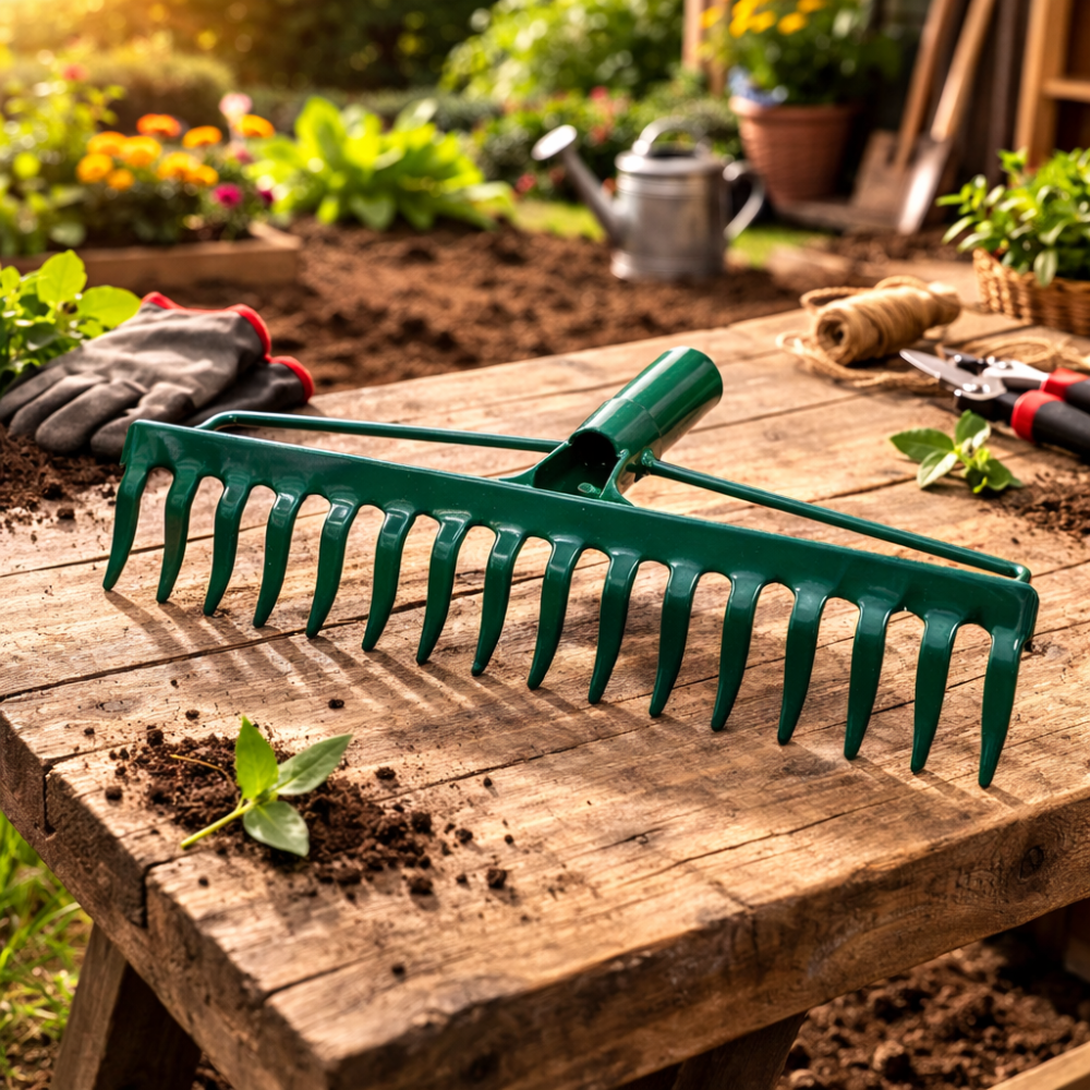 Greblă Metalică Profi 16 Dinți pentru Lucrări de Grădinărit [2]