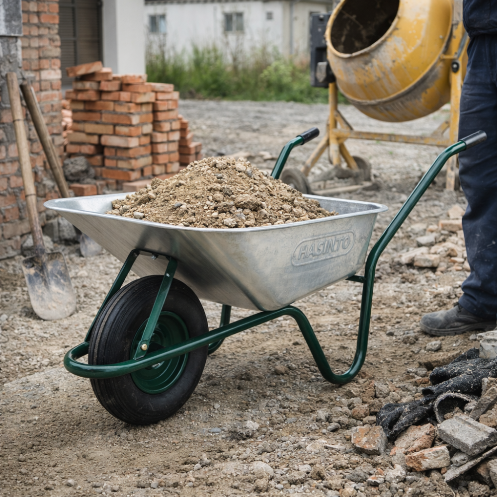 Roabă Hasinto 85 L cu Cuvă Zincată pentru Transport Materiale [2]