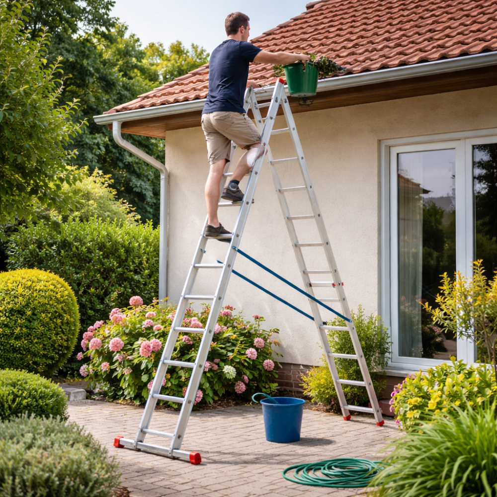 Scară Aluminiu Universală – 3x11 Trepte – Pliabilă – Hobby [2]