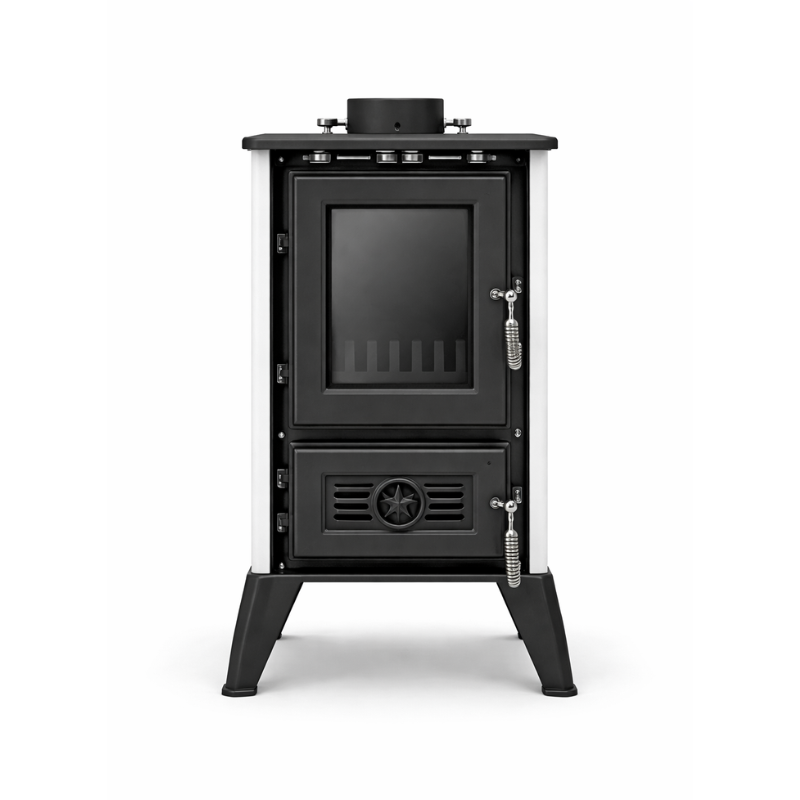 Șemineu IGLO – 10 kW – Alb – Cu Plită [4]