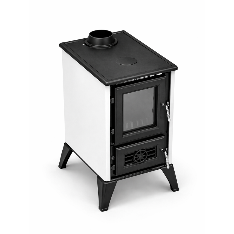 Șemineu IGLO – 10 kW – Alb – Cu Plită [5]