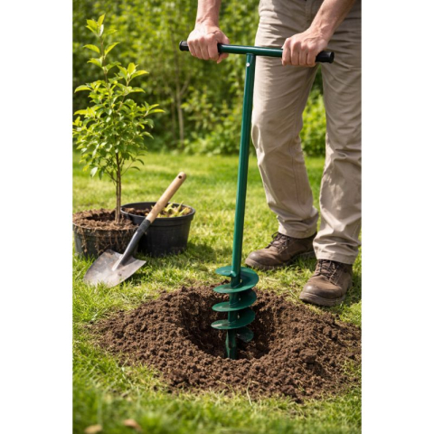 Burghiu Pământ 140 mm, 90 cm, Metal Vopsit [1]