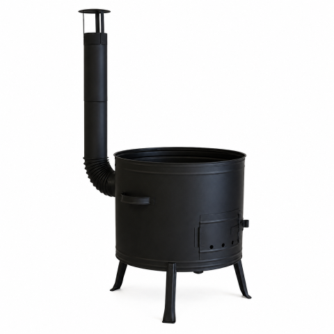 Picnic & Grill - Cămin pentru Ceaun – Ø 45 cm – Cu Cot și Burlan – Pentru Ceaune 25–30 L