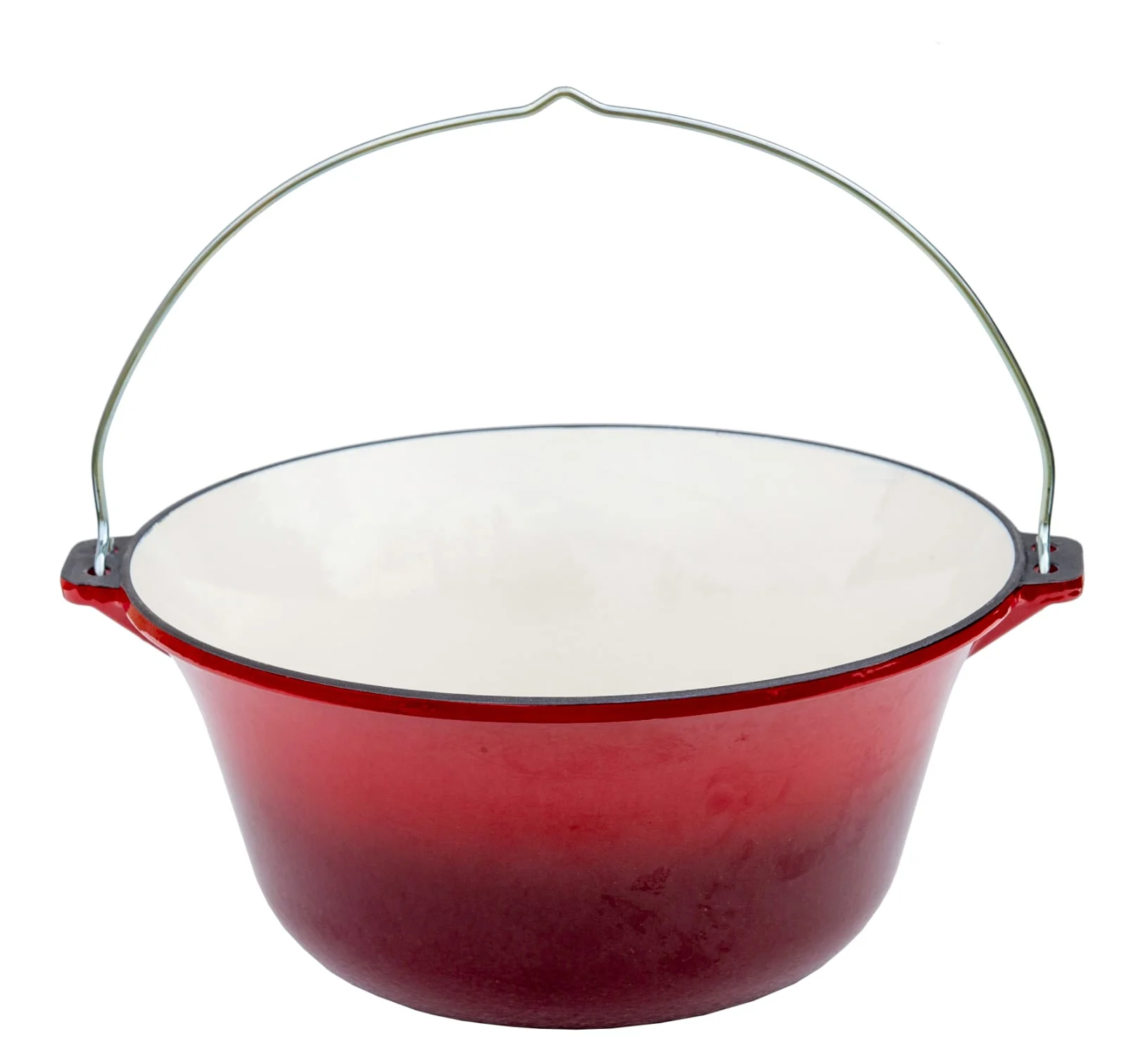 Picnic - Ceaun Fontă Emailată – 22 L – Ø 41 cm – Culoare Roșie