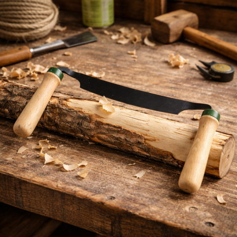 Cuțit pentru Curățat Coaja de Pomi – Mâner Lemn, Profesional [1]