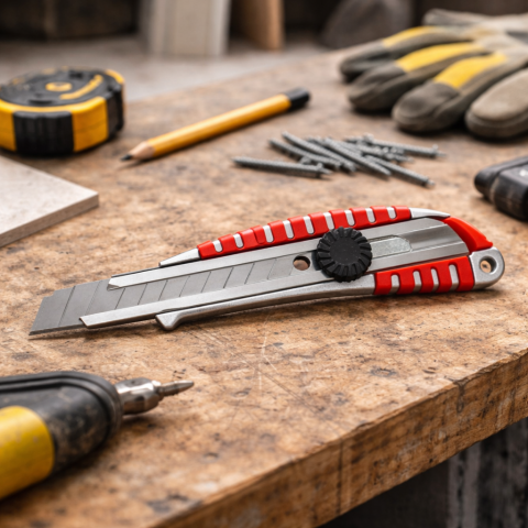 Cutter 18 mm cu Corp Metalic și Lamă Retractabilă [1]