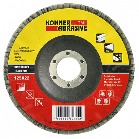 Scule lipit și debitat - DISC ABRAZIV LAMELAR ALUOXID 125X22MM A100