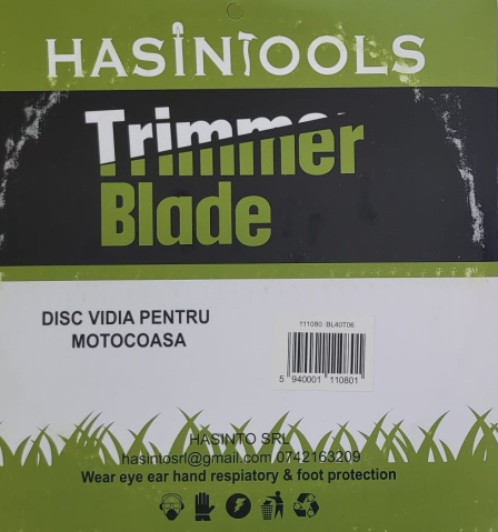 Disc Vidia 255 x 25,4 mm cu 40 Dinți pentru Motocoasă [1]
