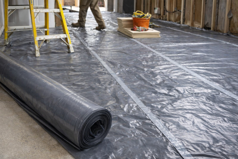 Folie Construcții din Polietilenă Reciclată pentru Protecție Șantier [1]