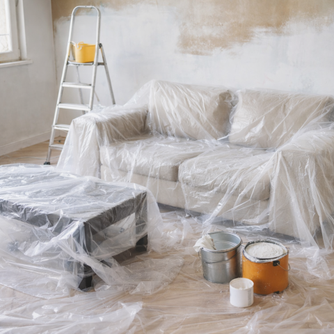 Folie de Acoperire 4 x 12,5 m din Polietilenă Gri [1]