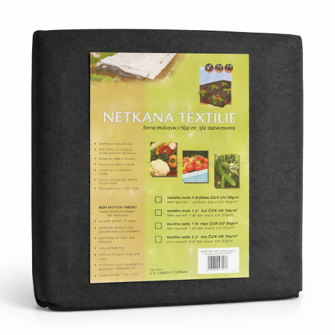 Prelate, Plase, Folii - Folie Textilă Neagră Antiburuieni 1,6 x 10 m 50 g/m²