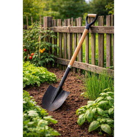 Lopată cu Coadă din Lemn pentru Grădinărit și Construcții [3]