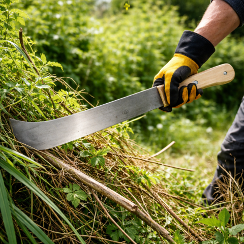 Machetă 450 mm cu Mâner din Lemn – Lamă Rezistentă din Oțel [1]