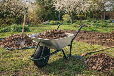 Roabă 85L cu Cuvă Metalică și Roată Cauciuc [1]